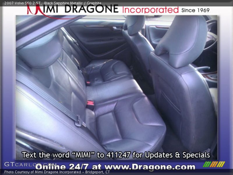 Black Sapphire Metallic / Graphite 2007 Volvo S60 2.5T