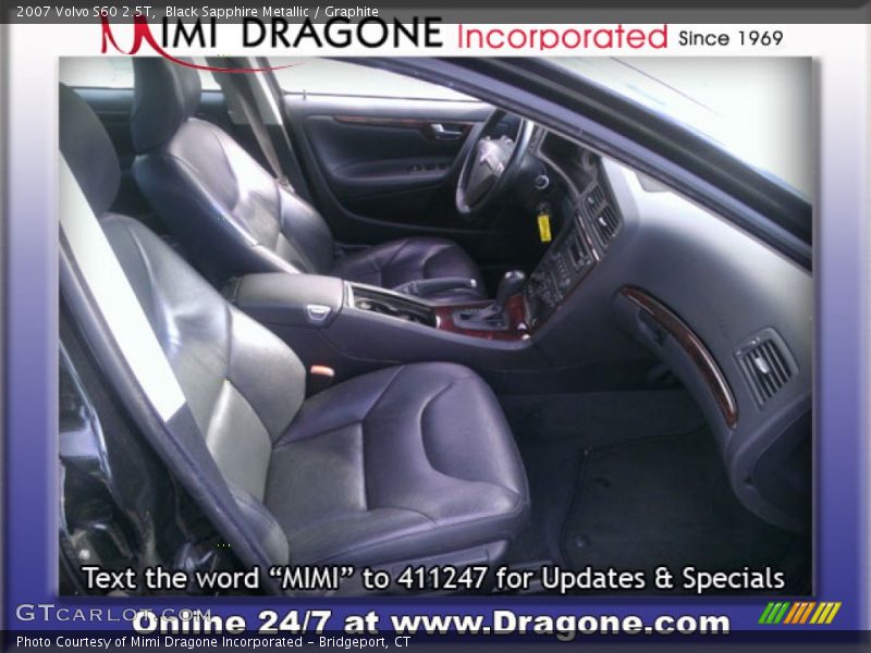 Black Sapphire Metallic / Graphite 2007 Volvo S60 2.5T