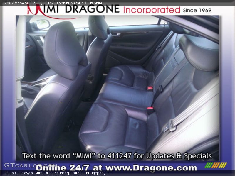 Black Sapphire Metallic / Graphite 2007 Volvo S60 2.5T