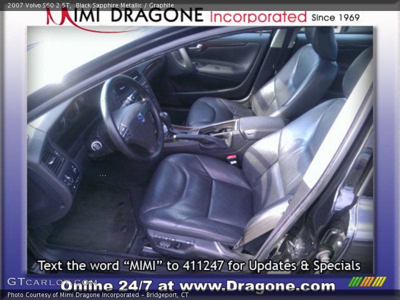 Black Sapphire Metallic / Graphite 2007 Volvo S60 2.5T