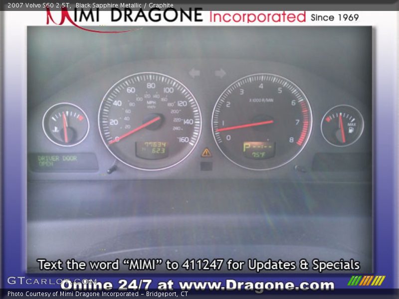 Black Sapphire Metallic / Graphite 2007 Volvo S60 2.5T