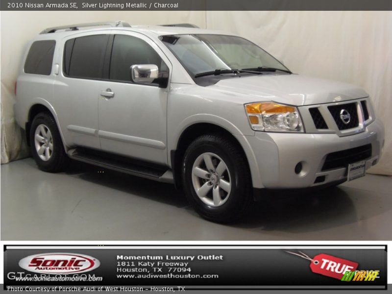 Silver Lightning Metallic / Charcoal 2010 Nissan Armada SE