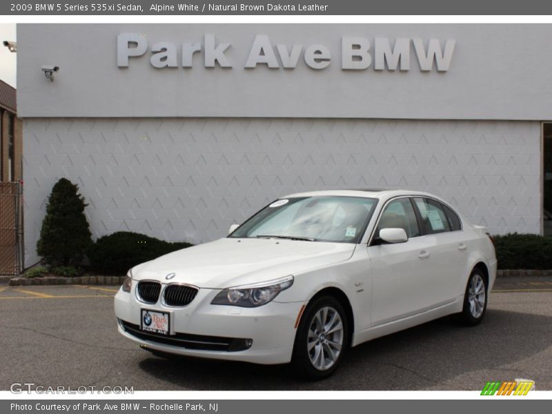 Alpine White / Natural Brown Dakota Leather 2009 BMW 5 Series 535xi Sedan