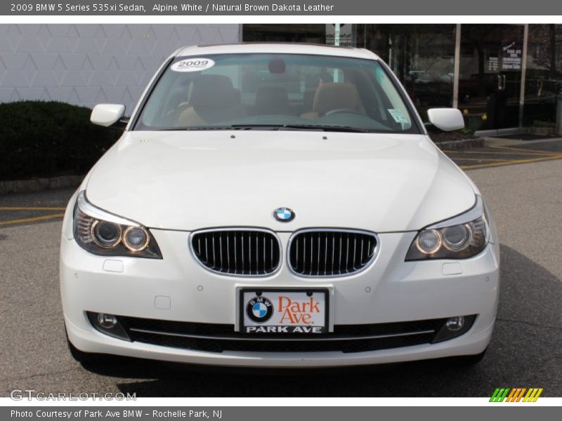 Alpine White / Natural Brown Dakota Leather 2009 BMW 5 Series 535xi Sedan