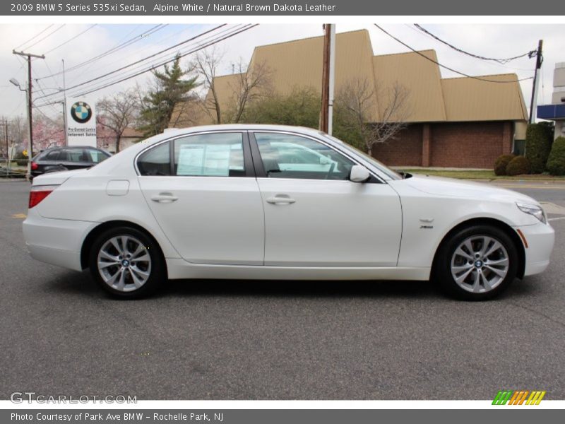 Alpine White / Natural Brown Dakota Leather 2009 BMW 5 Series 535xi Sedan