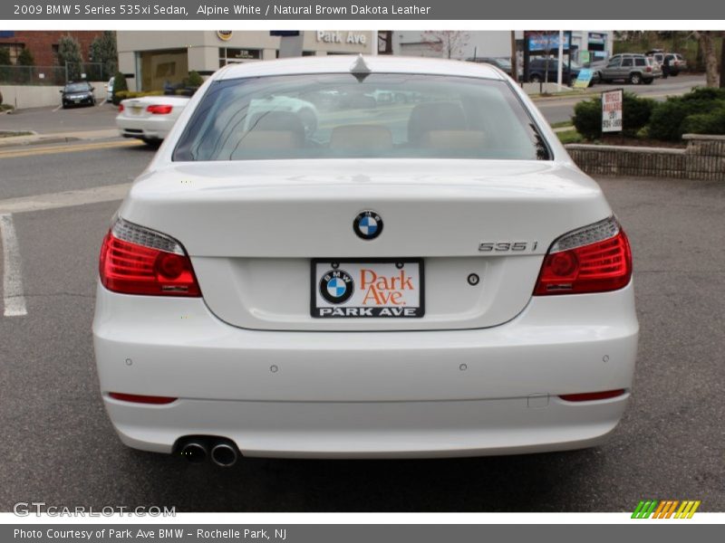 Alpine White / Natural Brown Dakota Leather 2009 BMW 5 Series 535xi Sedan