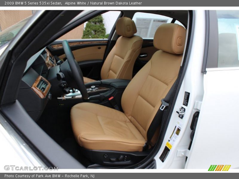 Alpine White / Natural Brown Dakota Leather 2009 BMW 5 Series 535xi Sedan