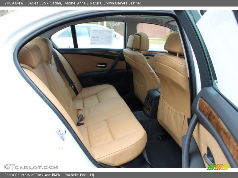 Alpine White / Natural Brown Dakota Leather 2009 BMW 5 Series 535xi Sedan