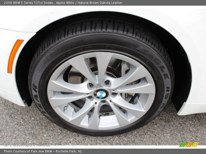 Alpine White / Natural Brown Dakota Leather 2009 BMW 5 Series 535xi Sedan