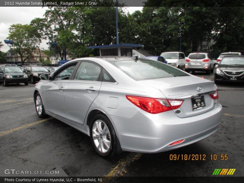 Radiant Silver / Gray 2012 Hyundai Sonata Limited