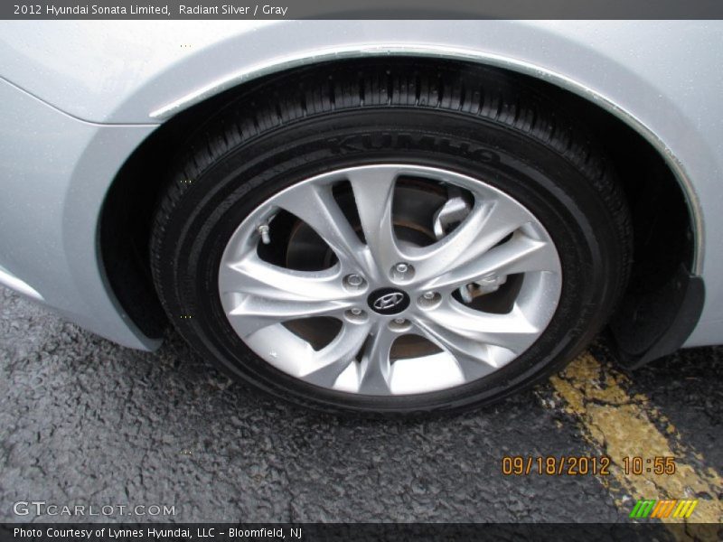 Radiant Silver / Gray 2012 Hyundai Sonata Limited