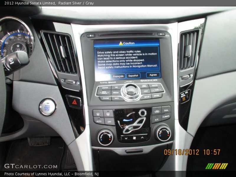 Radiant Silver / Gray 2012 Hyundai Sonata Limited