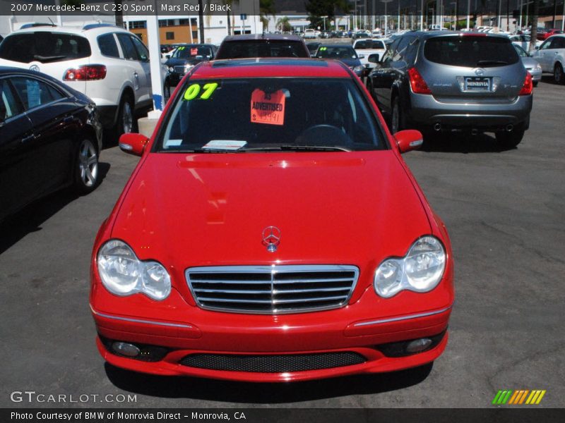 Mars Red / Black 2007 Mercedes-Benz C 230 Sport