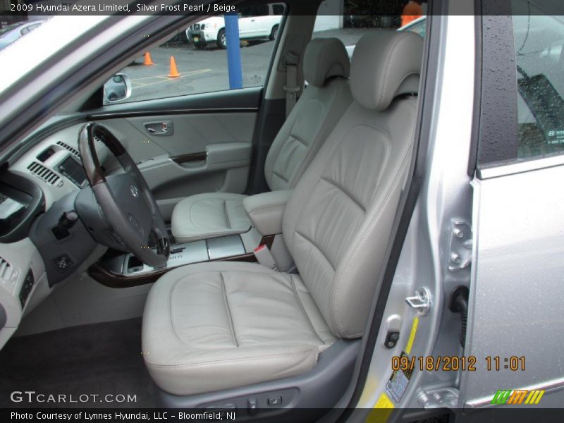 Silver Frost Pearl / Beige 2009 Hyundai Azera Limited