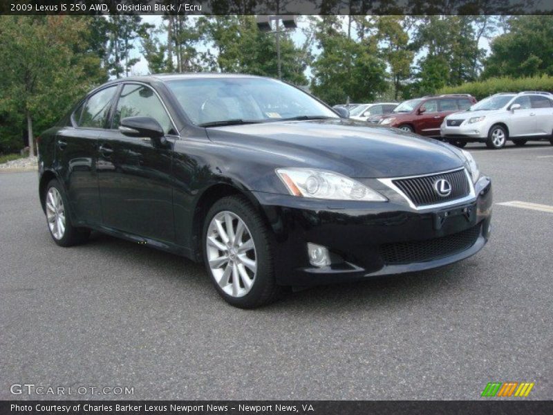 Obsidian Black / Ecru 2009 Lexus IS 250 AWD