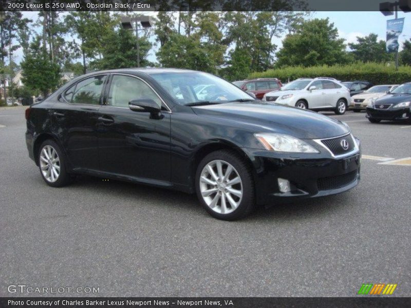 Obsidian Black / Ecru 2009 Lexus IS 250 AWD