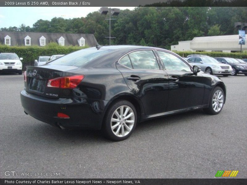 Obsidian Black / Ecru 2009 Lexus IS 250 AWD