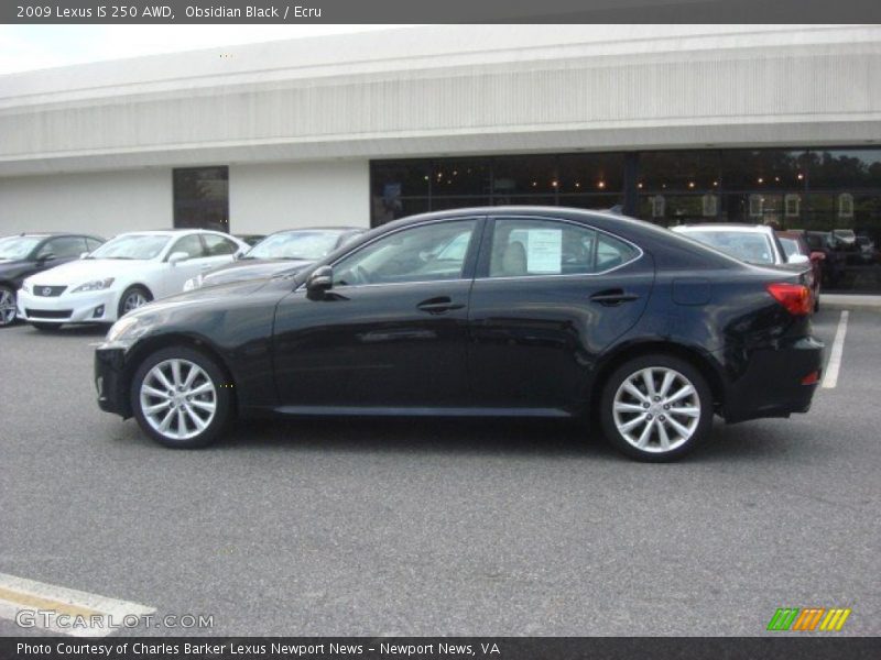 Obsidian Black / Ecru 2009 Lexus IS 250 AWD
