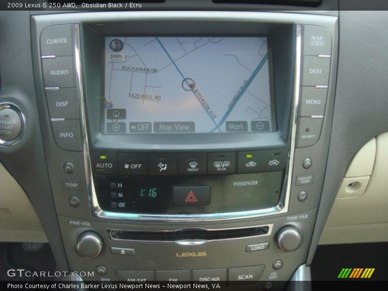 Obsidian Black / Ecru 2009 Lexus IS 250 AWD