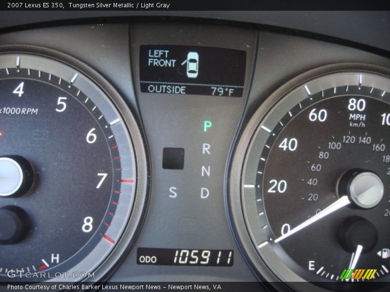 Tungsten Silver Metallic / Light Gray 2007 Lexus ES 350