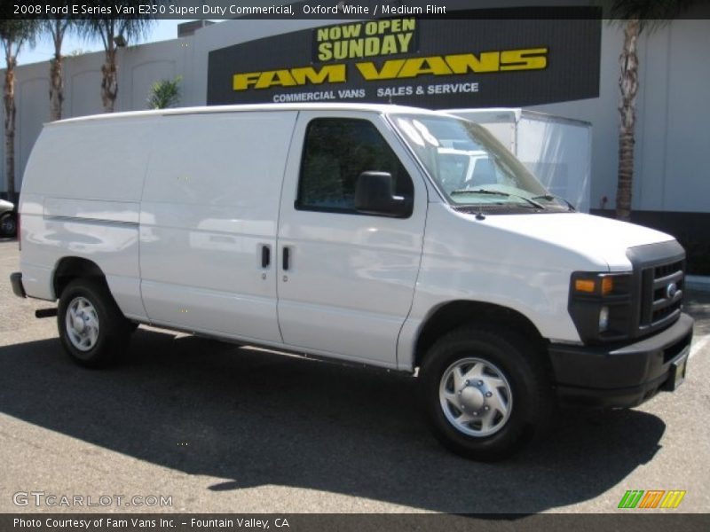 Oxford White / Medium Flint 2008 Ford E Series Van E250 Super Duty Commericial