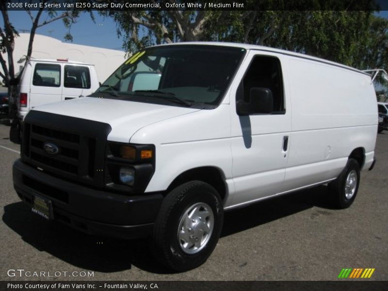 Oxford White / Medium Flint 2008 Ford E Series Van E250 Super Duty Commericial