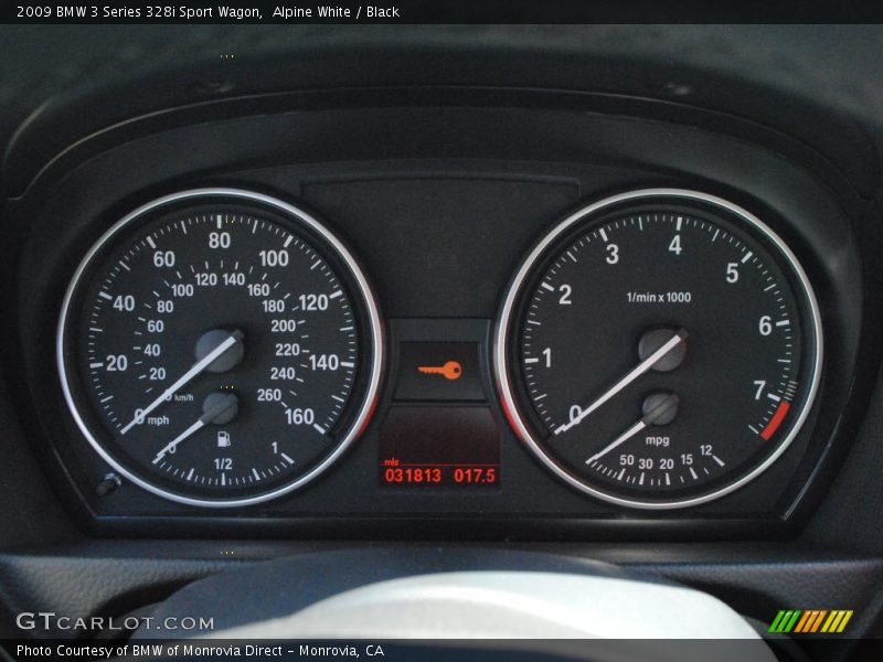 Alpine White / Black 2009 BMW 3 Series 328i Sport Wagon