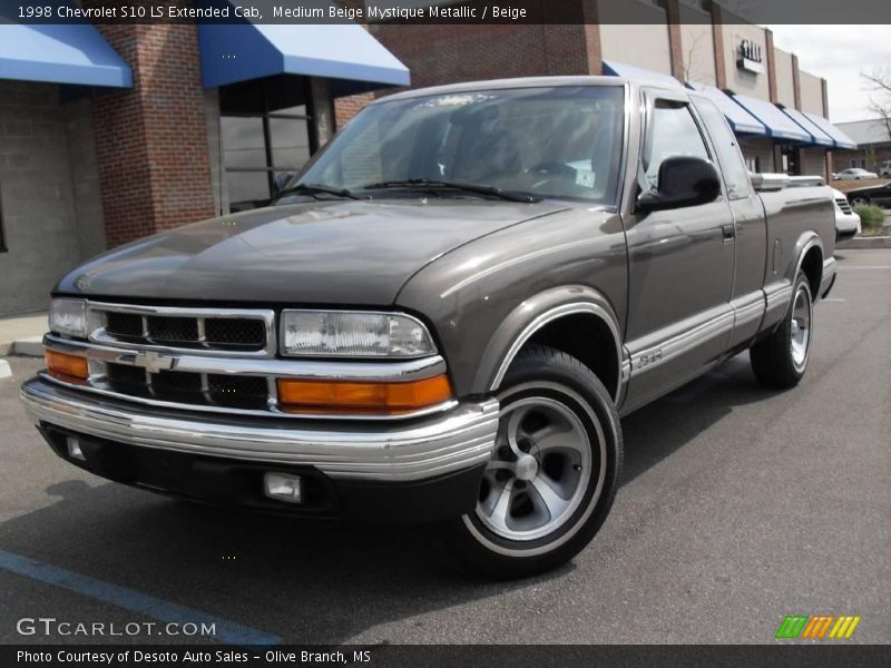 Medium Beige Mystique Metallic / Beige 1998 Chevrolet S10 LS Extended Cab