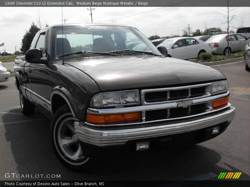 Medium Beige Mystique Metallic / Beige 1998 Chevrolet S10 LS Extended Cab