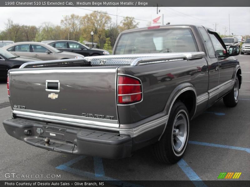 Medium Beige Mystique Metallic / Beige 1998 Chevrolet S10 LS Extended Cab