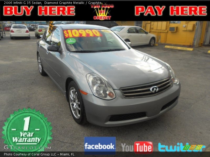 Diamond Graphite Metallic / Graphite 2006 Infiniti G 35 Sedan