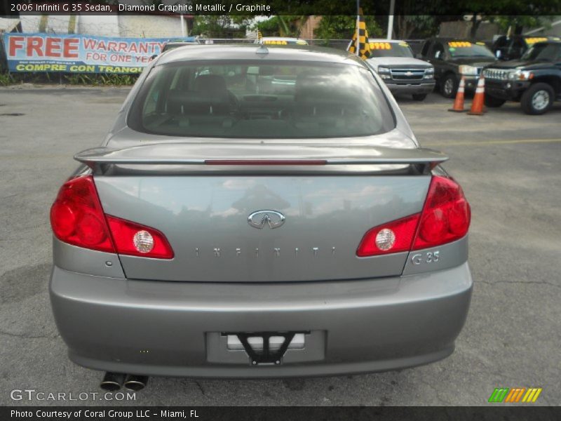 Diamond Graphite Metallic / Graphite 2006 Infiniti G 35 Sedan