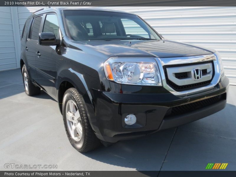 Crystal Black Pearl / Gray 2010 Honda Pilot EX-L