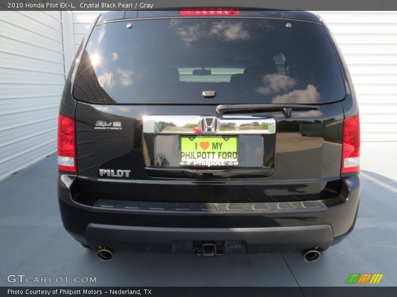 Crystal Black Pearl / Gray 2010 Honda Pilot EX-L