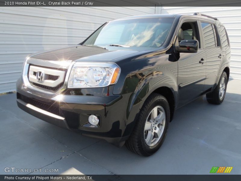 Crystal Black Pearl / Gray 2010 Honda Pilot EX-L