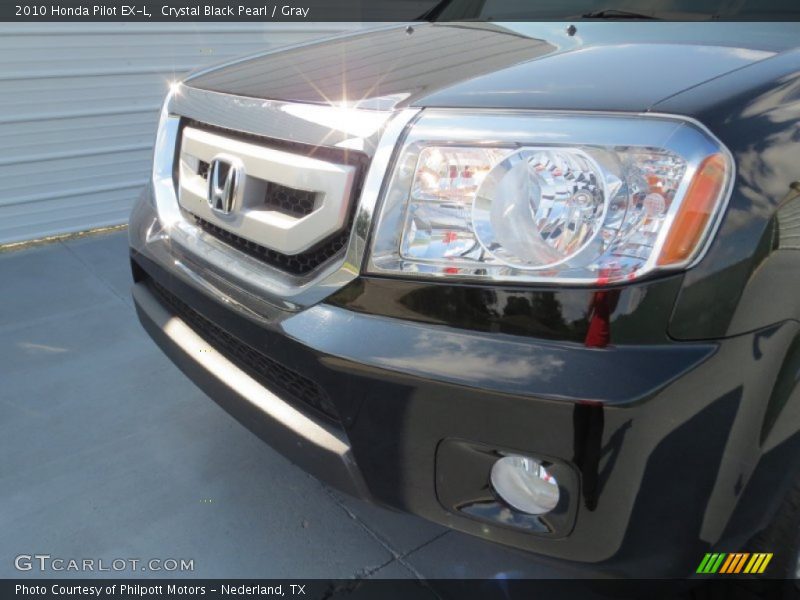 Crystal Black Pearl / Gray 2010 Honda Pilot EX-L