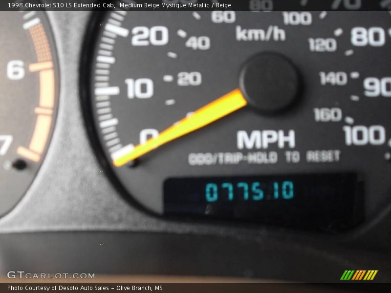 Medium Beige Mystique Metallic / Beige 1998 Chevrolet S10 LS Extended Cab