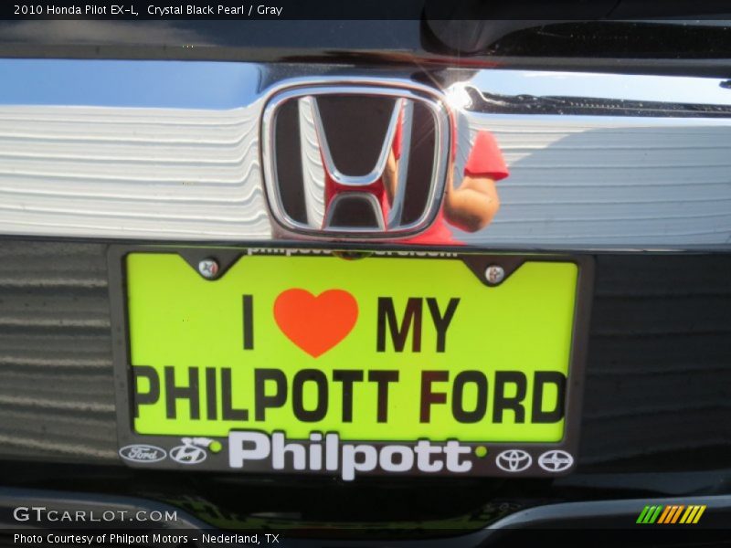 Crystal Black Pearl / Gray 2010 Honda Pilot EX-L