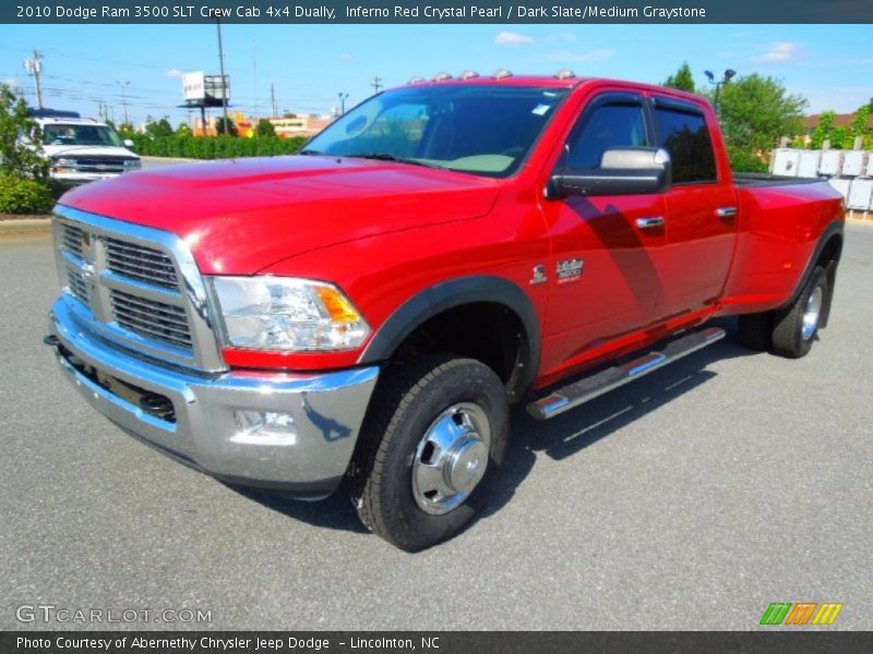 Inferno Red Crystal Pearl / Dark Slate/Medium Graystone 2010 Dodge Ram 3500 SLT Crew Cab 4x4 Dually
