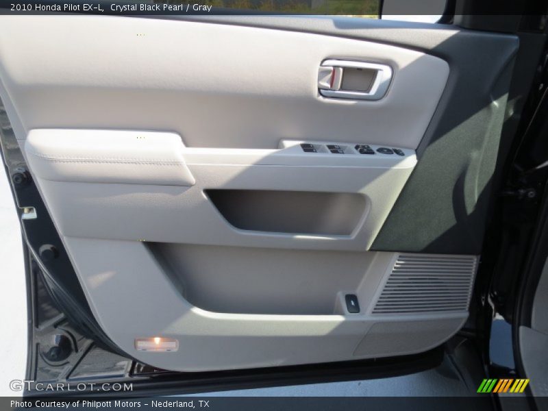 Crystal Black Pearl / Gray 2010 Honda Pilot EX-L