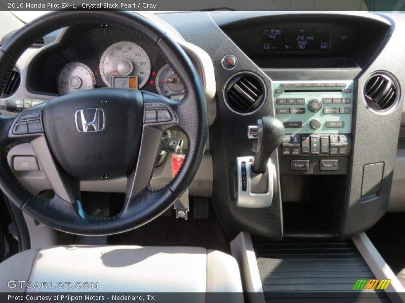 Crystal Black Pearl / Gray 2010 Honda Pilot EX-L