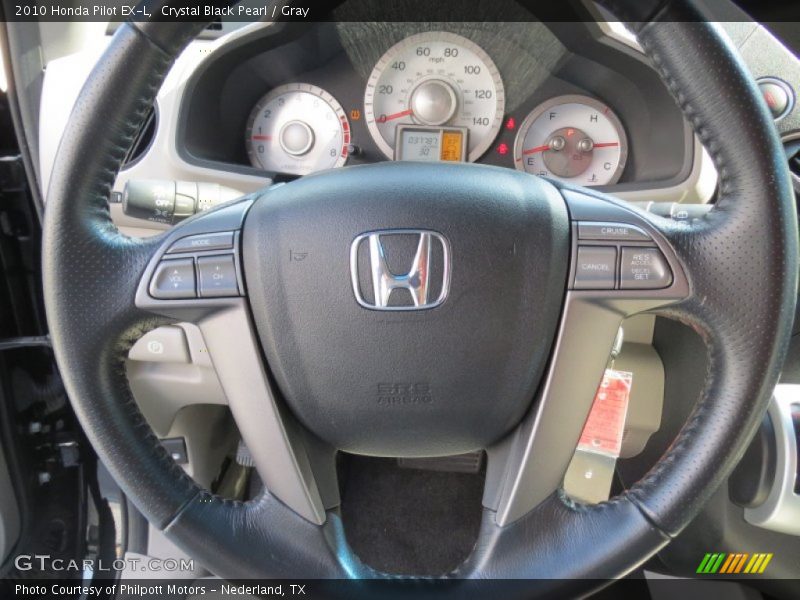 Crystal Black Pearl / Gray 2010 Honda Pilot EX-L