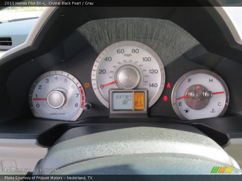 Crystal Black Pearl / Gray 2010 Honda Pilot EX-L