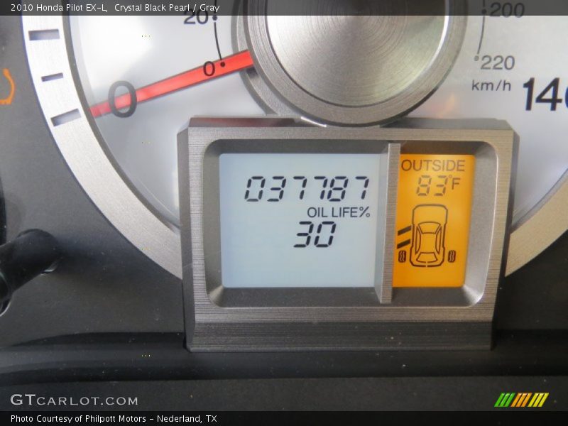 Crystal Black Pearl / Gray 2010 Honda Pilot EX-L