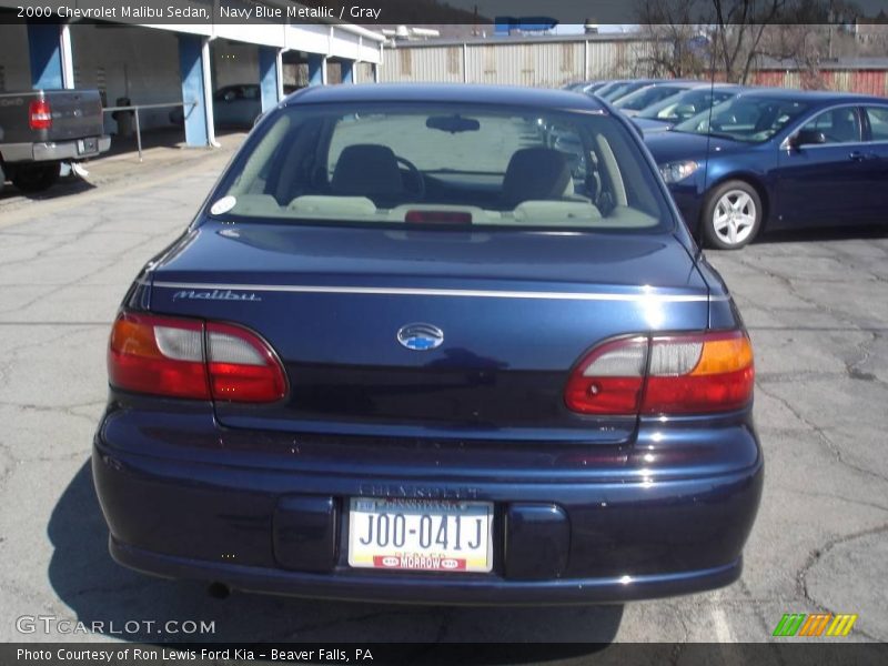 Navy Blue Metallic / Gray 2000 Chevrolet Malibu Sedan