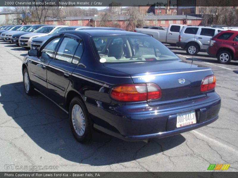 Navy Blue Metallic / Gray 2000 Chevrolet Malibu Sedan