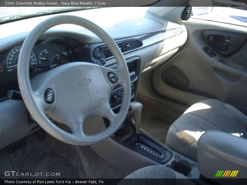 Navy Blue Metallic / Gray 2000 Chevrolet Malibu Sedan