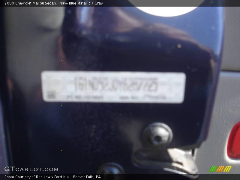 Navy Blue Metallic / Gray 2000 Chevrolet Malibu Sedan