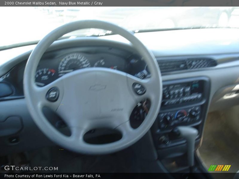 Navy Blue Metallic / Gray 2000 Chevrolet Malibu Sedan