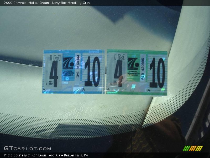 Navy Blue Metallic / Gray 2000 Chevrolet Malibu Sedan